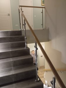Ограждение лестницы со стеклом Череповец