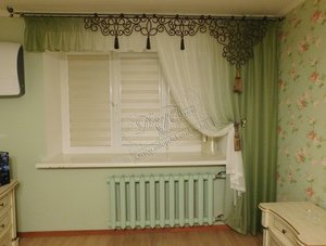 Стилизованные шторы в спальню