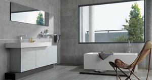Дизайн ванной в сером цвете: особенности оформления, фото