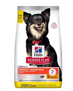 Сухой корм Hill's Science Plan PERFECT DIGESTION SMALL & MINI для взрослых собак мелких пород, с курицей и коричневым рисом