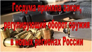 Госдума приняла закон, регулирующий оборот оружия в новых регионах России